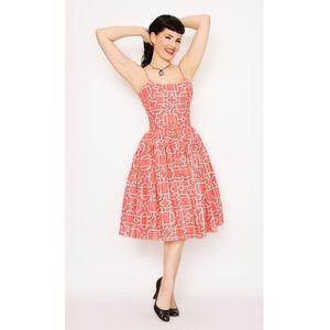 Bernie Dexter Chelsea Swing Coral Dress (Altered)